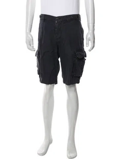 Pre-owned Brunello Cucinelli Linen Cargo Shorts In Blue