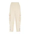 Brunello Cucinelli Linen Cargo Trousers In Beige