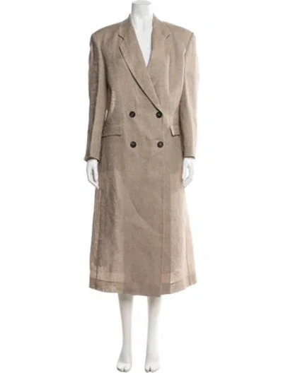 Pre-owned Brunello Cucinelli Linen Coat W/ Tags In Neutral
