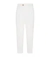 Brunello Cucinelli Tailored White Trousers With Concealed Fastening In Neutral