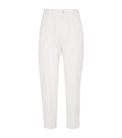 Brunello Cucinelli Linen-cotton Leisure Trousers In White