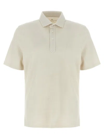 BRUNELLO CUCINELLI BRUNELLO CUCINELLI LINEN COTTON POLO SHIRT