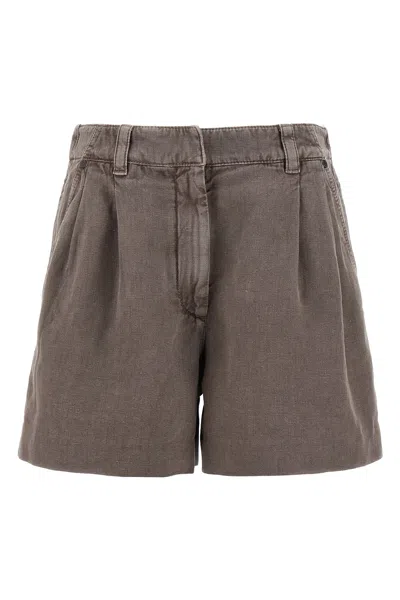 BRUNELLO CUCINELLI BRUNELLO CUCINELLI LINEN COTTON SHORTS