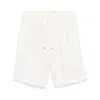 Brunello Cucinelli Beige Drawstring Shorts With Zip Pockets In White