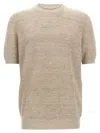 Brunello Cucinelli Beige Linen Cotton Sweater