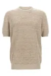 Brunello Cucinelli Beige Linen Cotton Sweater