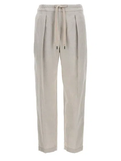 BRUNELLO CUCINELLI BRUNELLO CUCINELLI LINEN COTTON TROUSERS