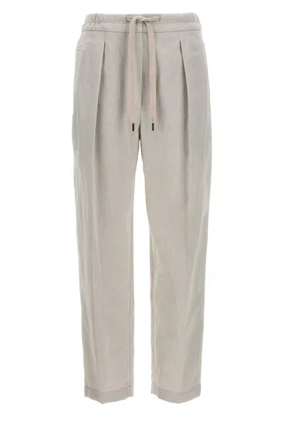 BRUNELLO CUCINELLI BRUNELLO CUCINELLI LINEN COTTON TROUSERS