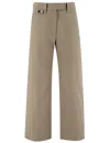 Brunello Cucinelli Chino Crop Trousers In Cotton And Linen Cover-up With Moniline In Coloniale