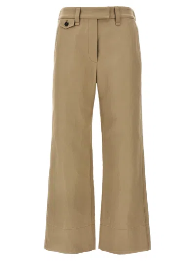 Brunello Cucinelli Linen Cotton Trousers Pants In Beige