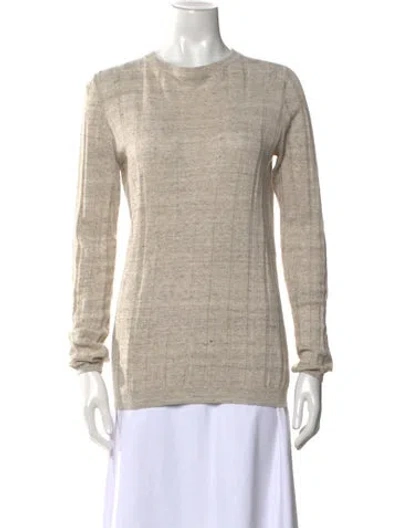 Pre-owned Brunello Cucinelli Linen Crew Neck Sweater