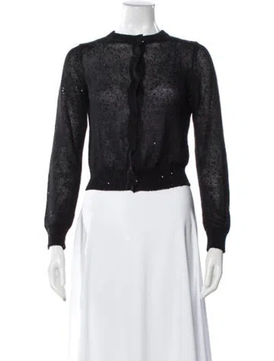 Pre-owned Brunello Cucinelli Linen Crew Neck Sweater In Blue