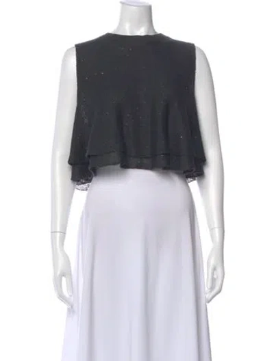 Pre-owned Brunello Cucinelli Linen Crew Neck Sweater In Gray