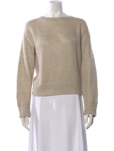 Pre-owned Brunello Cucinelli Linen Crew Neck Sweater In Neutral