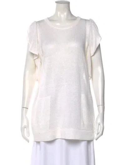 Pre-owned Brunello Cucinelli Linen Crew Neck Sweater In Neutral