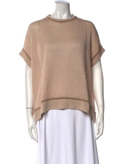 Pre-owned Brunello Cucinelli Linen Crew Neck Sweater In Neutral