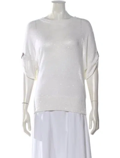 Pre-owned Brunello Cucinelli Linen Crew Neck Top In Neutral