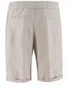 Brunello Cucinelli Linen Bermuda Shorts In Juta