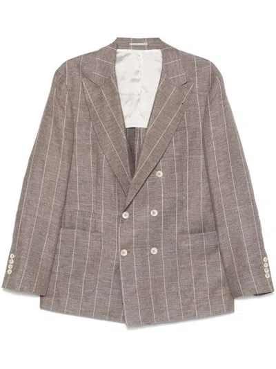 BRUNELLO CUCINELLI BRUNELLO CUCINELLI LINEN DECONSTRUCTED JACKET