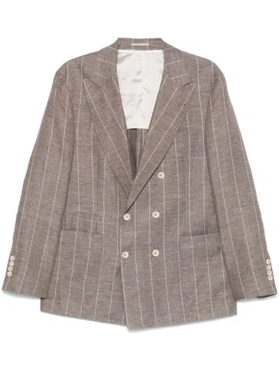 BRUNELLO CUCINELLI BRUNELLO CUCINELLI LINEN DECONSTRUCTED JACKET
