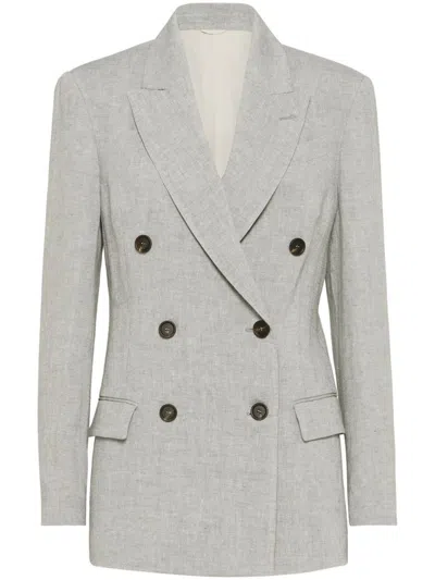 Brunello Cucinelli Linen Double-breasted Jacket