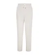 Brunello Cucinelli Leisure Fit Trousers With Drawstring In Beige