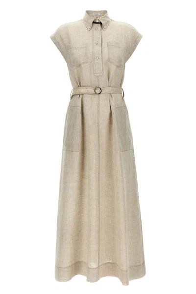 BRUNELLO CUCINELLI BRUNELLO CUCINELLI LINEN DRESS