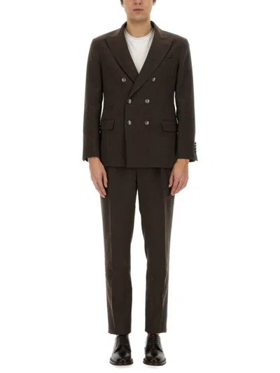 Brunello Cucinelli Men Linen Dress In Brown