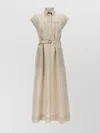 Brunello Cucinelli Linen Dress With Belted Waist And Pockets