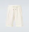 Brunello Cucinelli Linen And Cotton Shorts In White