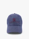 Brunello Cucinelli Men Linen Hat With Frontal Logo