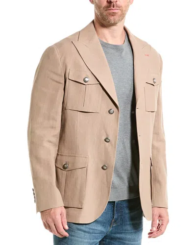 Brunello Cucinelli Linen Jacket In Neutral
