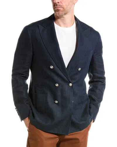 Brunello Cucinelli Linen Jacket In Multi