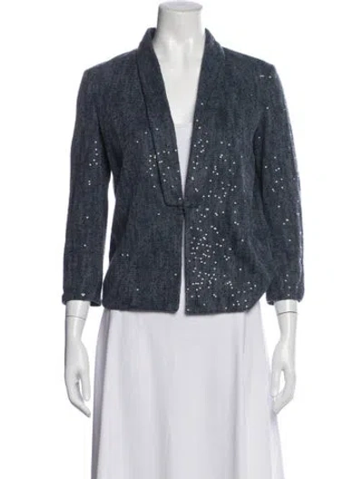 Pre-owned Brunello Cucinelli Linen Jacket In Blue