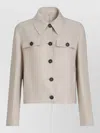 Brunello Cucinelli Linen Jacket Long Sleeves Point Collar In White