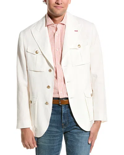 Brunello Cucinelli Linen Jacket In Neutral