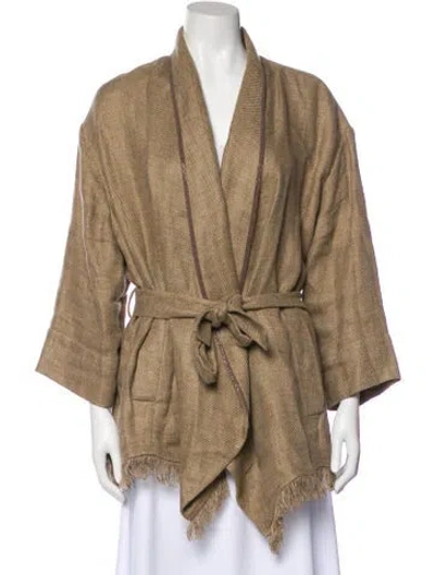 Pre-owned Brunello Cucinelli Linen Jacket In Neutral