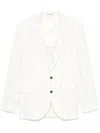 Brunello Cucinelli Men Deconstructed Blazer In White