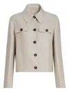 Brunello Cucinelli Linen Jacket Long Sleeves Point Collar In Sand
