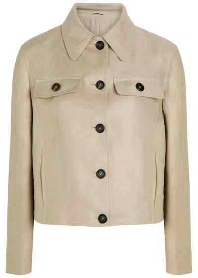Brunello Cucinelli Linen Jacket In Neutral