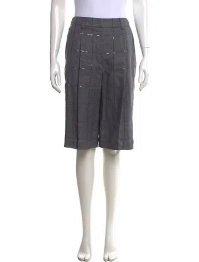 Pre-owned Brunello Cucinelli Linen Knee-length Shorts W/ Tags In Gray