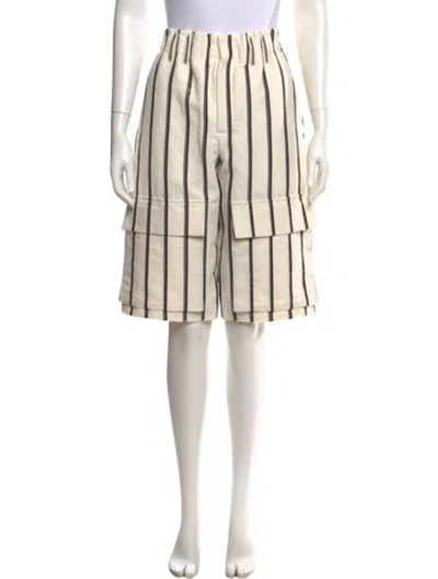 Pre-owned Brunello Cucinelli Linen Knee-length Shorts W/ Tags In Neutral