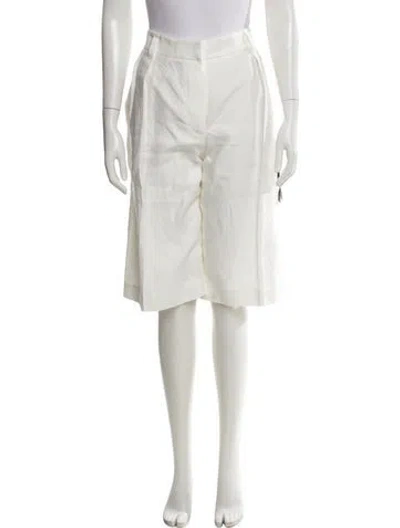 Pre-owned Brunello Cucinelli Linen Knee-length Shorts W/ Tags In White