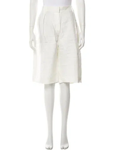 Pre-owned Brunello Cucinelli Linen Knee-length Shorts In White