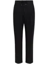 Brunello Cucinelli Men Leisure Fit Trousers In Virgin Wool Flannel With Drawstring And Double Darts