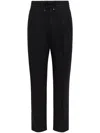 Brunello Cucinelli Leisure Fit Pants With Drawstring In Black