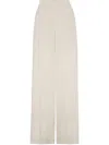 Brunello Cucinelli Women Linen Loose Track Pants In Brown