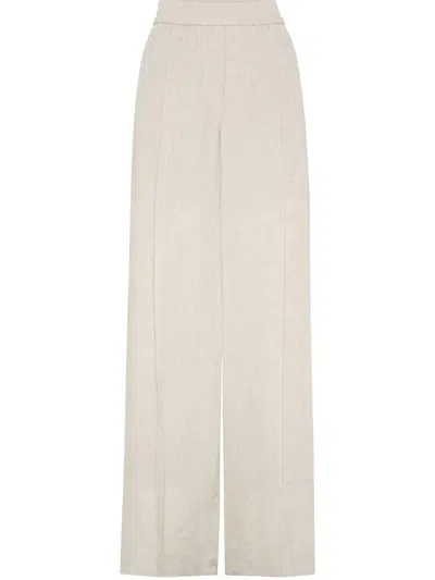 BRUNELLO CUCINELLI LINEN LOOSE TRACK PANTS