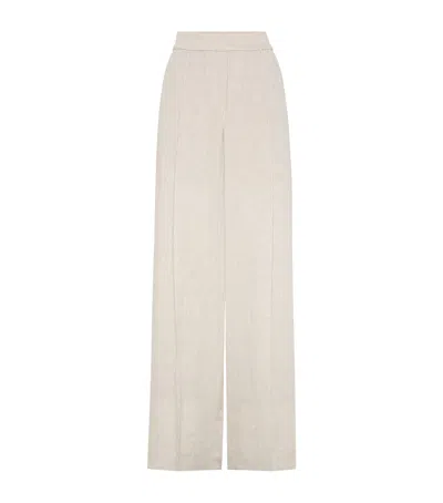 BRUNELLO CUCINELLI LINEN LOOSE TRACK TROUSERS