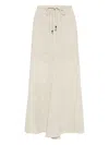 Brunello Cucinelli Monili Linen Maxi Skirt